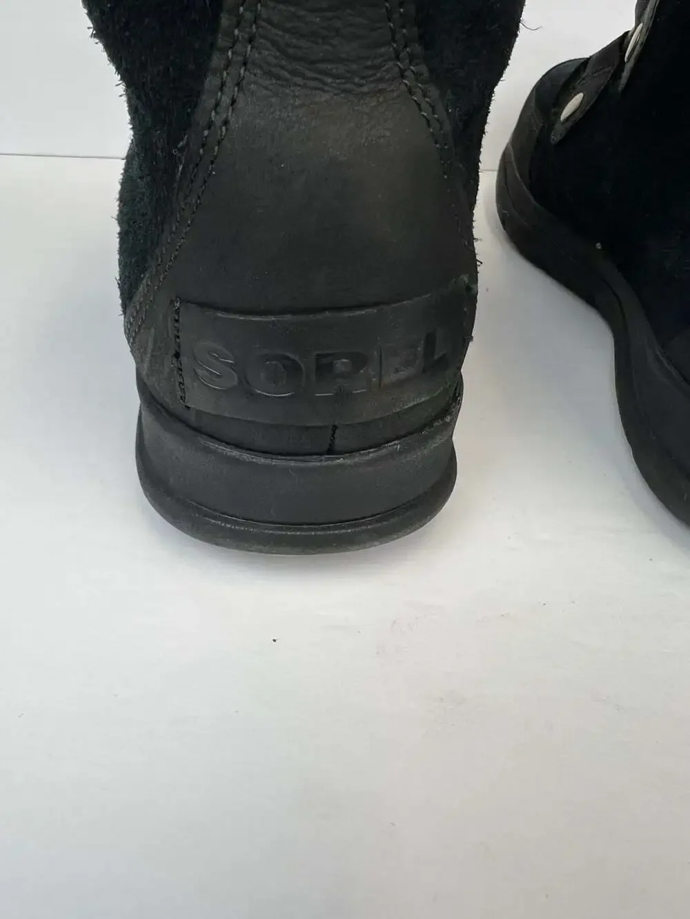 Sorel Women's Explorer Joan Waterproof Suede Winter Boots Black